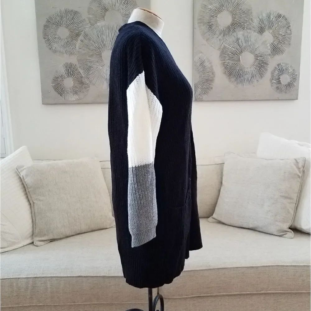 Love by Design Colorblock Cardigan sz Medium - Picture 4 of 8